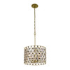 Varaluz - 345P04FGMB - Four Light Pendant - Windsor - French Gold/Matte Black
