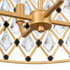 Varaluz - 345P04FGMB - Four Light Pendant - Windsor - French Gold/Matte Black