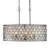 Varaluz - 345N08CBHG - Eight Light Pendant - Windsor - Carbon/Havana Gold