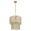 Varaluz - 345C07FGMB - Seven Light Chandelier - Windsor - French Gold/Matte Black