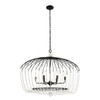 Varaluz - 343N06MB - Six Light Pendant - Voliere - Matte Black