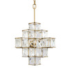 Varaluz - 329C06CG - Six Light Chandelier - Cubic - Calypso Gold
