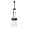 Varaluz - 309N08MBFG - Eight Light Linear Pendant - Matrix - Matte Black/French Gold