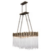 Varaluz - 309N06HG - Six Light Linear Pendant - Matrix - Havana Gold