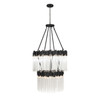 Varaluz - 309C14MBFG - 14 Light Chandelier - Matrix - Matte Black/French Gold