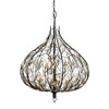 Varaluz - 271P09MBFG - Nine Light Pendant - Bask - Matte Black/French Gold