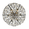Varaluz - 271P09MBFG - Nine Light Pendant - Bask - Matte Black/French Gold