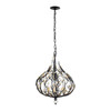 Varaluz - 271P03MBFG - Three Light Pendant - Bask - Matte Black/French Gold