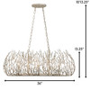 Varaluz - 271N06GD - Six Light Linear Pendant - Bask - Gold Dust