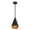 Alora - PD633107MBBR - One Light Pendant - Daphne - Matte Black/Brown Cotton Rope