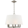 Visual Comfort Signature - SL 5820AN-NP - Six Light Pendant - Square Tube - Antique Nickel