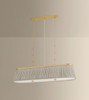 Hudson Valley - 8549-AGB - Three Light Linear - Valeria - Aged Brass