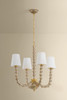 Hudson Valley - 6844-AGB - Four Light Chandelier - Calumet - Aged Brass