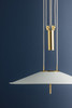 Hudson Valley - 4751-AGB/SWH - LED Pendant - Emmons - Aged Brass