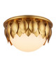 Currey and Company - 9999-0091 - LED Flush Mount - Paestum - Antique Gold Leaf / Antique Gold / Sugar White