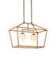 Currey and Company - 9500-0030 - Two Light Outdoor Lantern - Denison - Natural / Bronze / Frosted White
