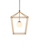 Currey and Company - 9500-0029 - One Light Outdoor Lantern - Denison - Natural / Bronze / Frosted White