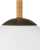Currey and Company - 9500-0029 - One Light Outdoor Lantern - Denison - Natural / Bronze / Frosted White