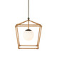 Currey and Company - 9500-0028 - One Light Outdoor Lantern - Denison - Natural / Bronze / Frosted White