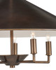 Currey and Company - 9000-1489 - Five Light Chandelier - Barnaba - Brushed Brown / Off-White