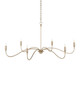 Currey and Company - 9000-1480 - Six Light Chandelier - Lardner - Champagne