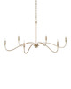 Currey and Company - 9000-1480 - Six Light Chandelier - Lardner - Champagne