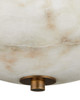 Currey and Company - 9000-1477 - Two Light Semi-Flush Mount - Volterra - Natural / Antique Brass