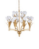 Currey and Company - 9000-1475 - LED Chandelier - Glazen - Polished Antique Brass / White