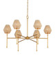 Currey and Company - 9000-1471 - LED Chandelier - Francie - Antique Gold Leaf / Natural
