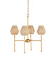 Currey and Company - 9000-1470 - LED Chandelier - Francie - Antique Gold Leaf / Natural
