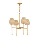 Currey and Company - 9000-1470 - LED Chandelier - Francie - Antique Gold Leaf / Natural