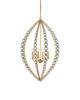 Currey and Company - 9000-1466 - Four Light Chandelier - Amadora - Clear / Antique Gold Leaf