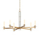 Currey and Company - 9000-1464 - LED Chandelier - Marcelo - Clear / Antique Brass / White