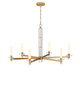 Currey and Company - 9000-1464 - LED Chandelier - Marcelo - Clear / Antique Brass / White