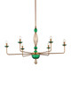 Currey and Company - 9000-1453 - Six Light Chandelier - Grasmere - Green / Aged Gold / Gold Luster