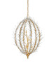 Currey and Company - 9000-1438 - Nine Light Chandelier - Leda - Antique Gold Leaf / Antique Gold / White