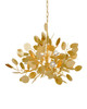 Currey and Company - 9000-1435 - Six Light Chandelier - Lunaria - Contemporary Gold Leaf