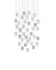 Currey and Company - 9000-1424 - 36 Light Pendant - Polpo - Blue/Green/White/Silver
