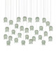 Currey and Company - 9000-1400 - 30 Light Pendant - Polpo - Green/Silver