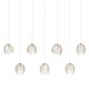 Currey and Company - 9000-1394 - Seven Light Pendant - Banyan - Antique Brass/Clear/Silver