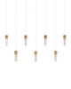 Currey and Company - 9000-1386 - Seven Light Pendant - Cannula - Vintage Brass/White/Silver