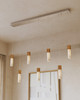 Currey and Company - 9000-1386 - Seven Light Pendant - Cannula - Vintage Brass/White/Silver