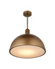 Currey and Company - 9000-1378 - LED Pendant - Cupola - Antique Brass/White