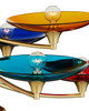 Currey and Company - 9000-1374 - Nine Light Chandelier - Veneto - Blue/Yellow/Red/Polished Brass