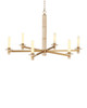 Currey and Company - 9000-1369 - Six Light Chandelier - Marcelo - Natural/Antique Brass/White