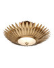 Currey and Company - 9000-1360 - LED Semi-Flush Mount - Plumage - Antique Brass/White