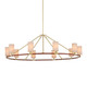 Currey and Company - 9000-1350 - Ten Light Chandelier - Ellerston - Saddle Brown/Brushed Brass