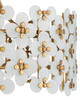 Currey and Company - 9000-1345 - One Light Semi-Flush Mount - Spring Flower - Frosted/Glossy White/Brass
