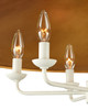 Currey and Company - 9000-1343 - Six Light Chandelier - Brussels - Snow White/Contemporary Gold Leaf