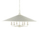 Currey and Company - 9000-1343 - Six Light Chandelier - Brussels - Snow White/Contemporary Gold Leaf
